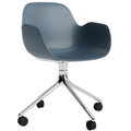Thumbnail photo of Form Armchair Swivel 4w Alu - Kontorstol - Blue / Aluminum - H79 X W56 X D52 X Sh44 Cm