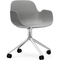 Thumbnail photo of Form Armchair Swivel 4w Alu - Kontorstol - Grey / Aluminum - H79 X W56 X D52 X Sh44 Cm