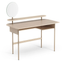 Luna Desk With Shelf And Mirror Oak