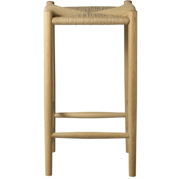 J164c Counter Squared Bar Stool Oak