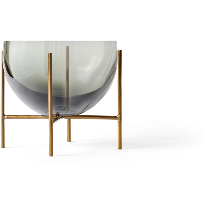 Photo of Echasse Series - Bowl Smoke/brushed Brass, Small - Serveringsskålar - Theresa Rand - Glas/metall