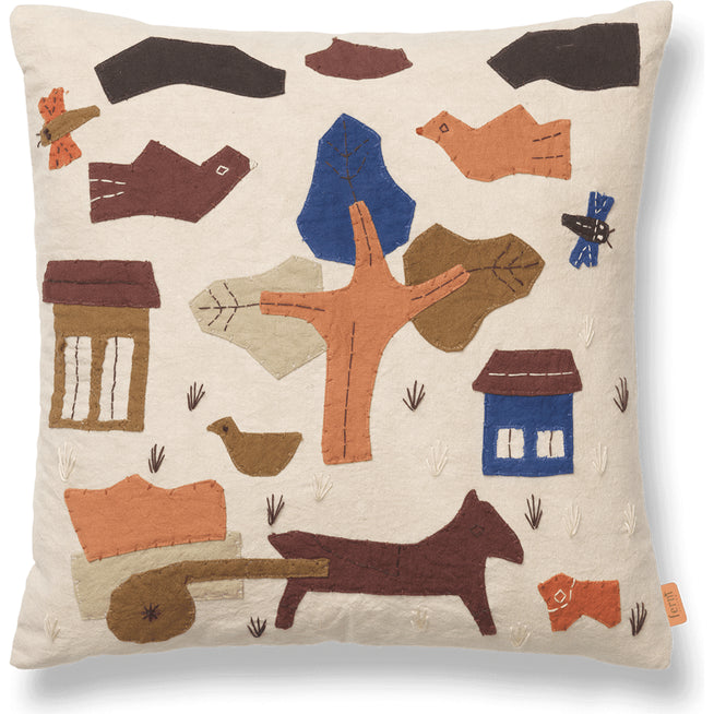 Photo of Village Cushion - Pude - Village Cushion - Off-white - W40 X D1 X H40 Cm