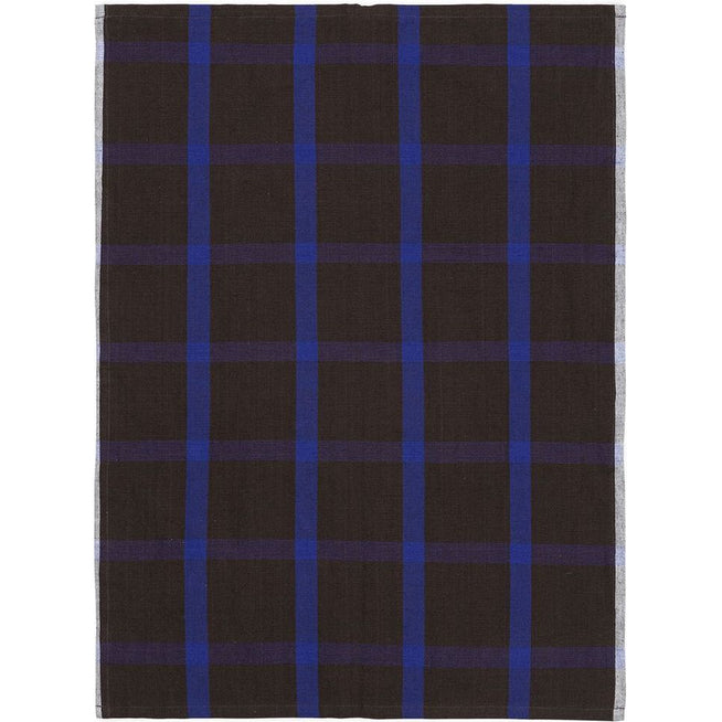 Photo of Hale Tea Towel - Viskestykke - Chocolate/bright Blue - W50 X H70 Cm