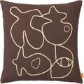 Thumbnail photo of Figure Cushion - Pude - Figure Cushion - Coffee/sand - W50 X D1 X H50 Cm