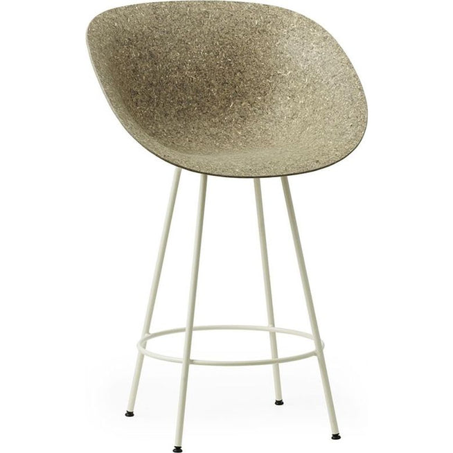 Photo of Mat Bar Armchair 65 Cm Steel - Barstol - Seaweed / Cream Steel - H100 X W64 X D55 X Sh65 Cm