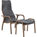 Thumbnail photo of Lamino Armchair And Footstool Oak/sheepskin Special Edition Rubio Monocoat Chocolate-charcoal