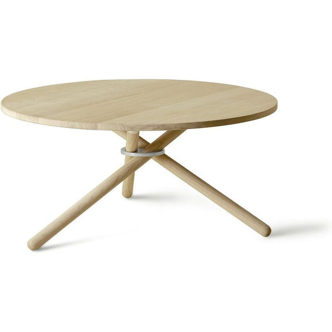 Photo of Eberhart Furniture Bertha Coffee Table Ø: 90 cm - Light Concrete/Light Oak