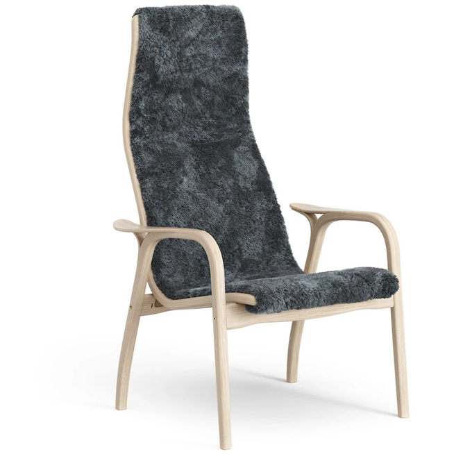 Photo of Lamino Arm Chair White Pigmented Oak/sheep Skin