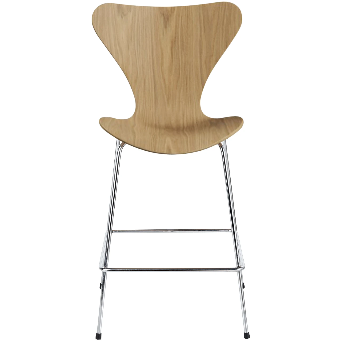 3187 Sjuan, Oak veneer - Bar stools & Bar stools - Arne Jacobsen - Wood-coloured - Metal/wood