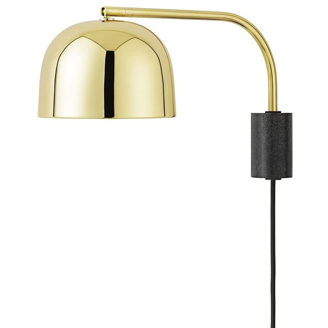Photo of Grant Wall Lamp Brass, Small- Steel, Granite