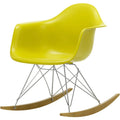 Eames Plastic Armchair Rar - 34 Mustard - Chrome Base - Golden Maple - Matstolar - Charles & Ray Eames - Gul - Metall/trä/plast