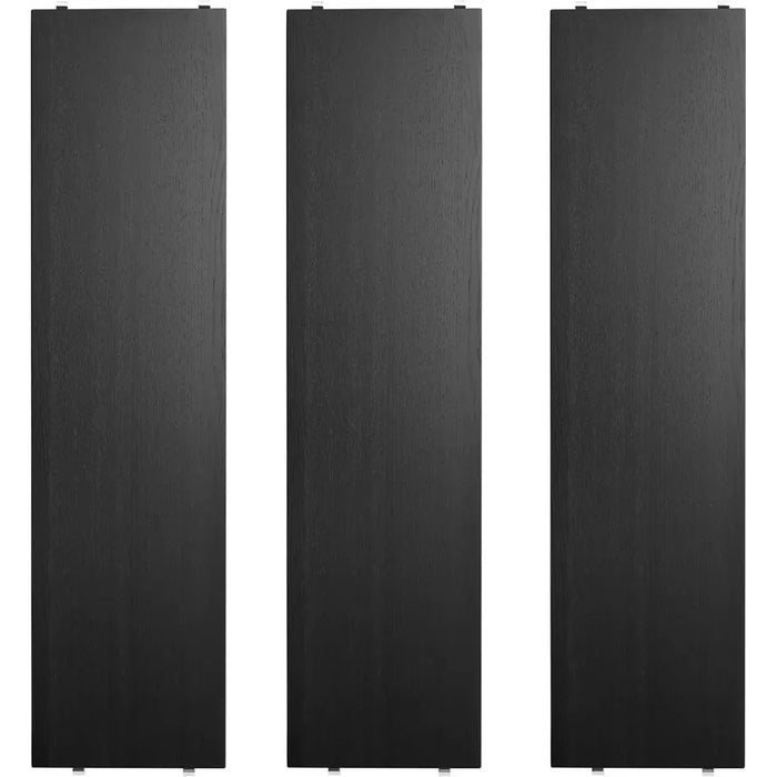 Photo of String Shelves 78x20, Black Stained Ash, 3-pack - Shelving - Nils Strinning - Black - Wood