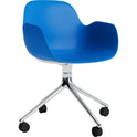 Form Armchair Swivel 4w Alu - Kontorstol - Bright Blue /