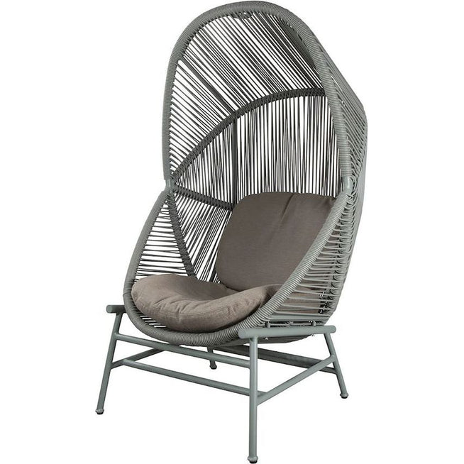 Photo of Hive Hængestol - Hængestol - Seat: Dusty Green, Aluminium / Frame: Dusty Green, Aluminium / Cushion: Taupe, Cane-line Airtouch - W87 X D87 X H124 Cm