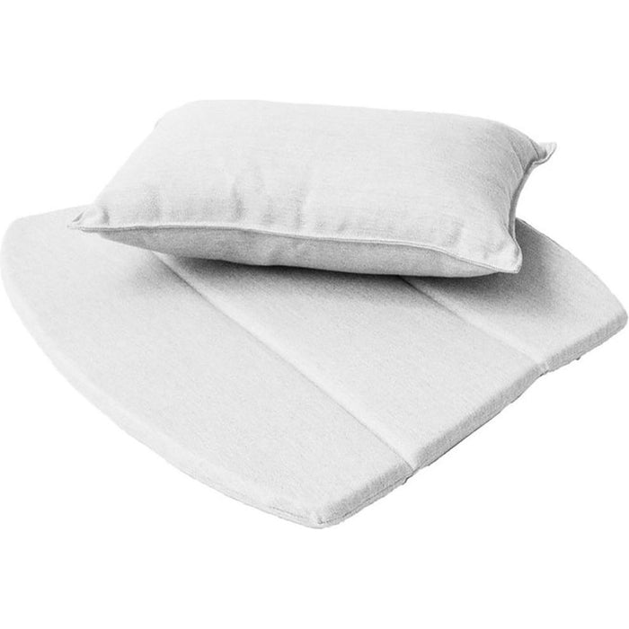 Photo of Breeze Lounge Chair Cushion - Outdoor Cushions - White - Cane-line Natté - W: 63 x D: 50 x H: 2 cm