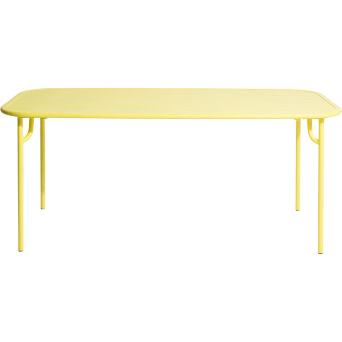 Photo of Week-end, Medium Rectangular Table, Yellow - Trädgårdsbord - Studio Brichet-ziegler - Gul - Metall