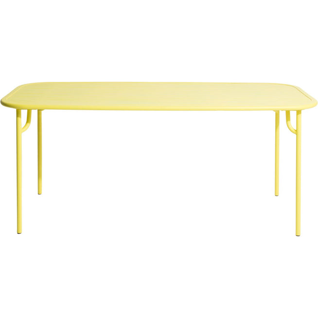 Photo of Week-end, Medium Rectangular Table, Yellow - Trädgårdsbord - Studio Brichet-ziegler - Gul - Metall