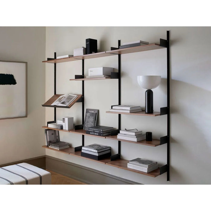 Photo of New Works Display Shelf - Reolsystem - Oak / White - H190 X W243.5 X D30.5 Cm