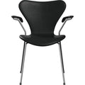 Thumbnail photo of 3207 Series 7, Front Upholstered, Grace - Chestnut - Dining Chairs - Arne Jacobsen - Brown - Leather/Metal/Wood/Foam
