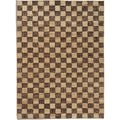 Thumbnail photo of Check Wool Jute Rug - Gulvtæppe - 140 X 200 - Coffee/natural - W140 X D1 X H200 Cm