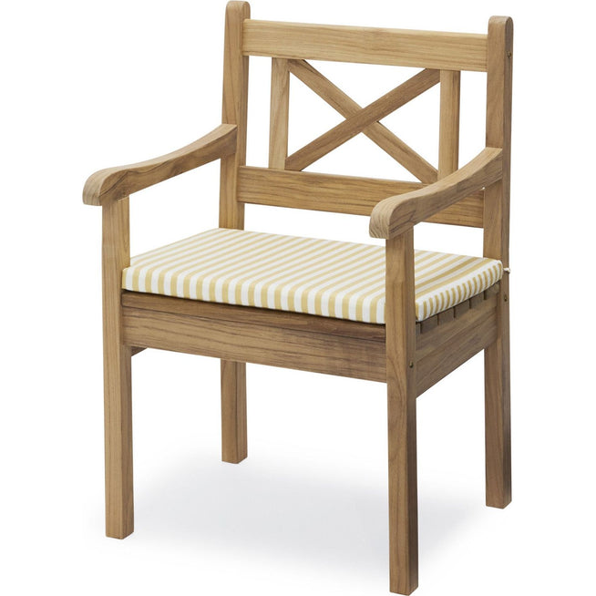 Photo of Skagerak cushion for Skagen chair from Fritz Hansen (golden yellow stripe)