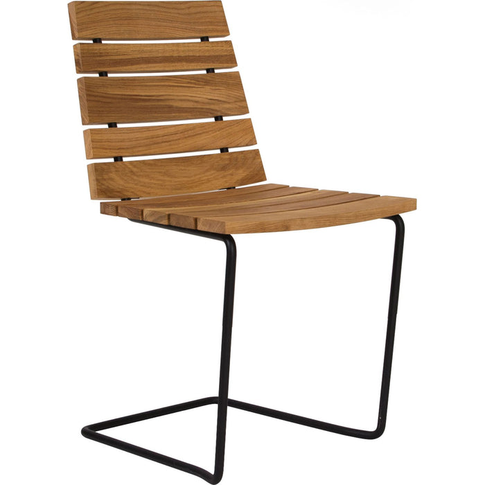 Photo of Grinda Chair - Outdoor dining chairs - Matilda Lindblom - Wood coloured - Metal/wood