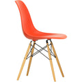 Eames Plastic Chair Dsw - 03 Poppy Red - Golden Maple - Matstolar - Charles & Ray Eames - Röd - Metall/trä/plast