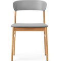 Thumbnail photo of Herit Stol / Polstret - Spisebordsstol - Grey (spectrum Leather) - L: 50 X D: 51 X H: 78,5 X Sh: 45 Cm