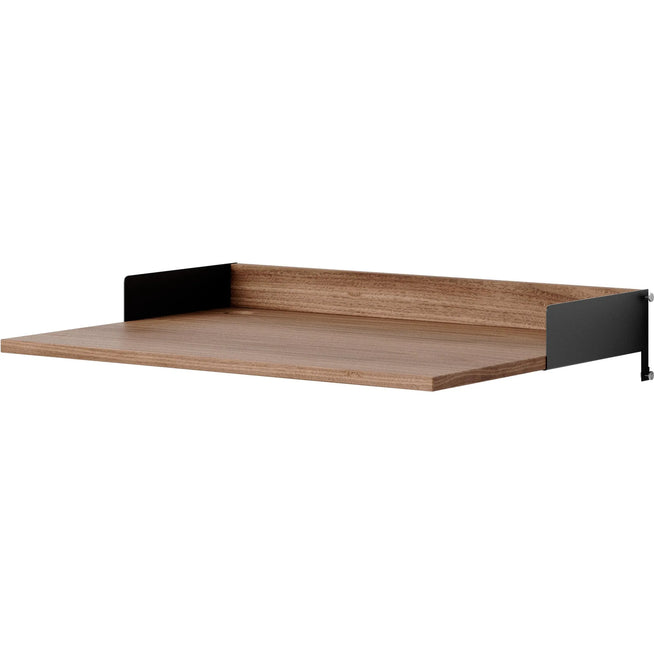 Photo of New Works Desk Kit - Hylde - Walnut / Black - H15 X W80 X D55 Cm