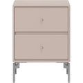 Thumbnail photo of Drift Drawer Module - Mushroom / Matt Chrome Legs - Bedside Table - Mdf