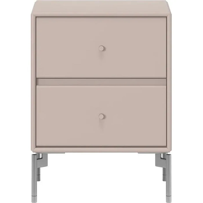 Photo of Drift Drawer Module - Mushroom / Matt Chrome Legs - Bedside Table - Mdf