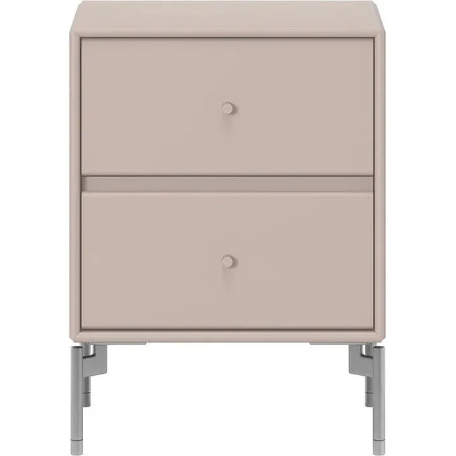 Photo of Drift Drawer Module - Mushroom / Matt Chrome Legs - Bedside Table - Mdf