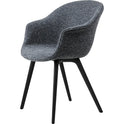 Bat Dining Chair, Fully Upholstered, Plastic Base