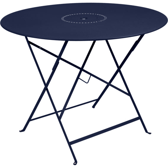 Photo of Floréal Table Ø 96 cm, Deep Blue - Outdoor Dining Table - Blue - Metal
