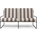 Thumbnail photo of Desert 2-seater - Havesofa - Stripe - Black/chocolate - W156 X H78 X D85 Cm