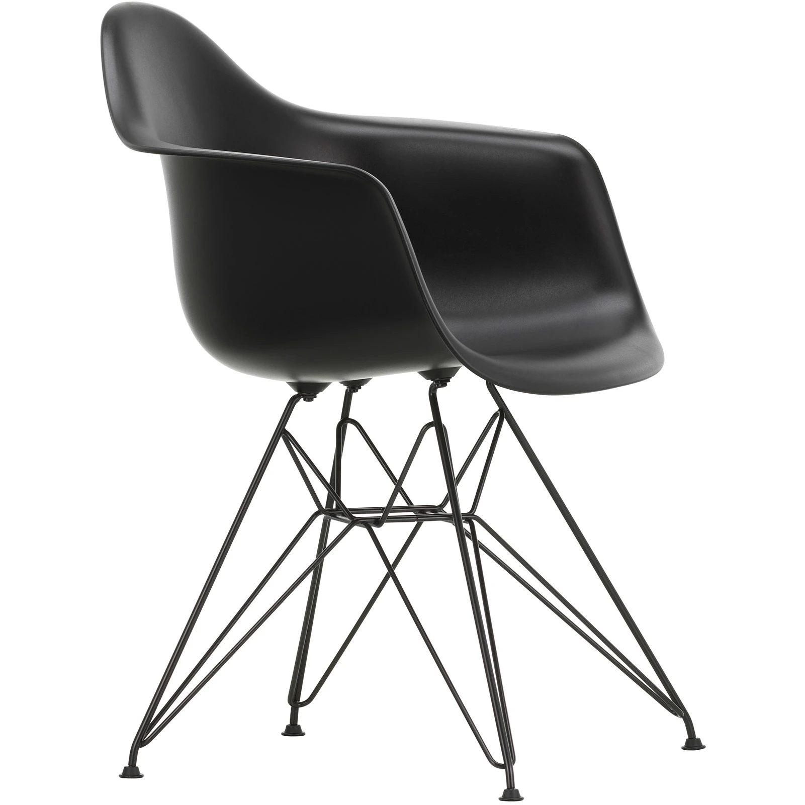 Eames Plastic Armchair Dar - 12 Deep Black - Basic Dark Base - Matstolar - Charles & Ray Eames - Svart - Metall/plast