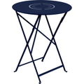 Thumbnail photo of Floréal Table Ø 60 cm, Deep Blue - Outdoor Dining Table - Blue - Metal