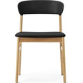 Thumbnail photo of Herit Stol / Polstret - Spisebordsstol - Black (spectrum Leather) - L: 50 X D: 51 X H: 78,5 X Sh: 45 Cm