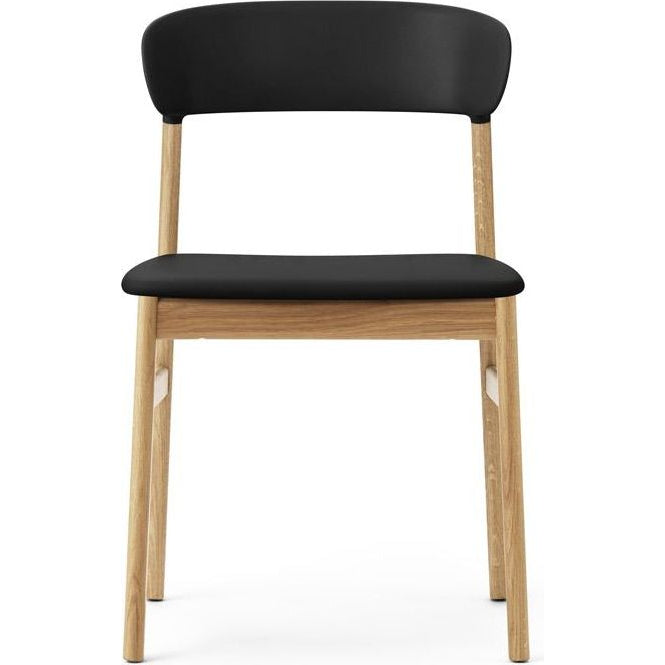 Photo of Herit Stol / Polstret - Spisebordsstol - Black (spectrum Leather) - L: 50 X D: 51 X H: 78,5 X Sh: 45 Cm