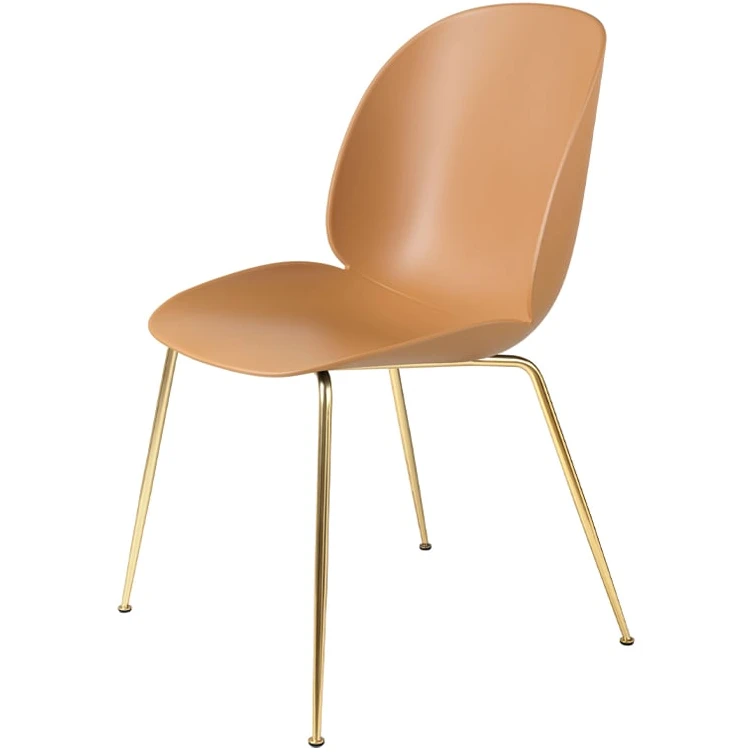 Beetle Dining Chair Un-upholstered - Antique Brass Legs