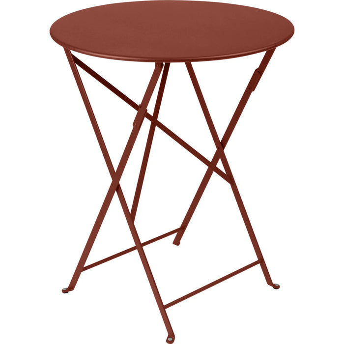 Photo of Bistro Table Ø 60 cm - Red Ochre - Outdoor Side Table - Metal