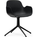 Form Armchair Swivel 4l Alu - Black Aluminium