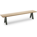 Thumbnail photo of Overlap Bench, Western Red Cedar, Steel / Hunter Green - Garden Benches - Taf Studio - Green - Metal/Wood