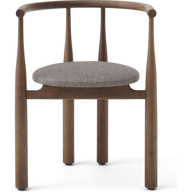 Photo of Bukowski Chair - Spisebordsstol - Walnut W. Osborne & Little Carnavon Cacao Stone - H 71.8 X W 57 X D 46 Mm, Seat Height: 46 Cm