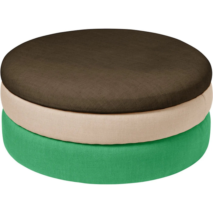 Photo of Pond Pouf Green/pink/coffee Ø68cm