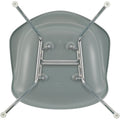 Eames Plastic Armchair Dax - 24 Light Grey - Chrome Base - Matstolar - Charles & Ray Eames - Grå - Metall/plast