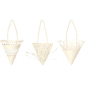 Thumbnail photo of Christmas Paper Cones - Set Of 3 - Juletræspynt - White - W10 X H15 X D10 Cm