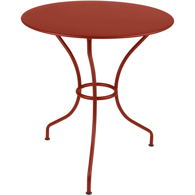 Photo of Opera+ Table 67 cm Red Ochre 20 - Outdoor Dining Table - Red - Metal