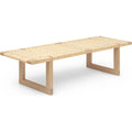 Thumbnail photo of Bm0488 Bench Oiled Oak Stand Rattan