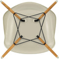 Eames Plastic Armchair Daw - 11 Pebble - Golden Maple - Matstolar - Charles & Ray Eames - Vit - Metall/trä/plast